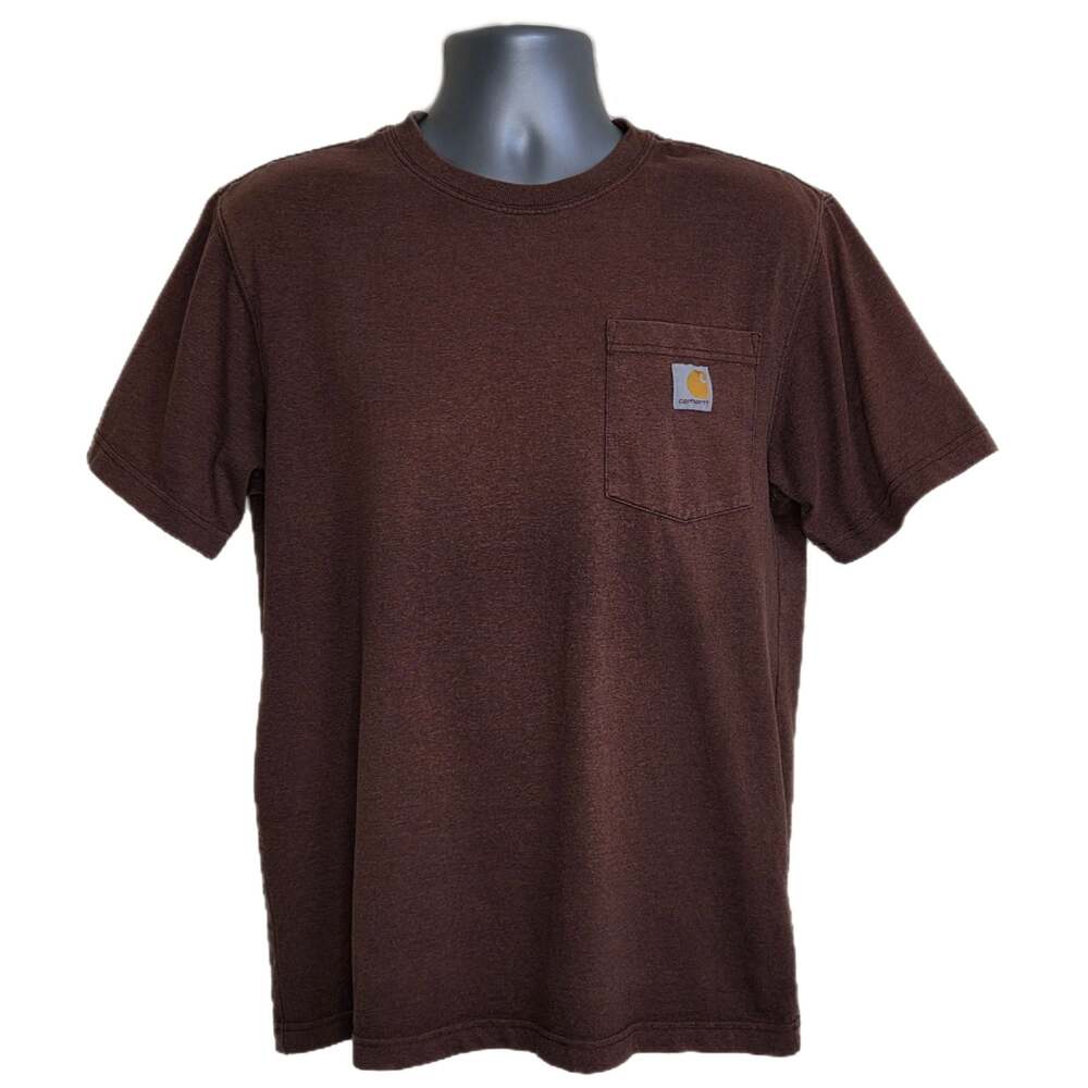 Carhartt Men's Loose Fit Pocket T-Shirt, Dark Spice Red, Size S